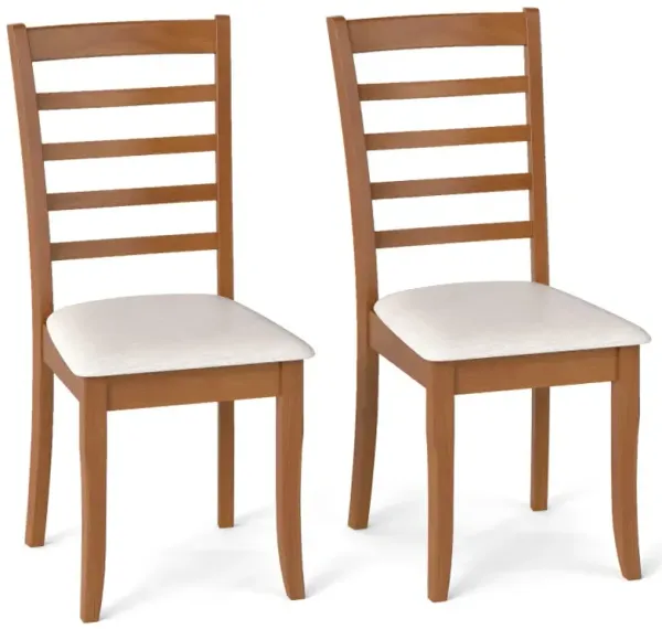 Wooden Dining Chair Set of 2 Modern Upholstered Kitchen Chair