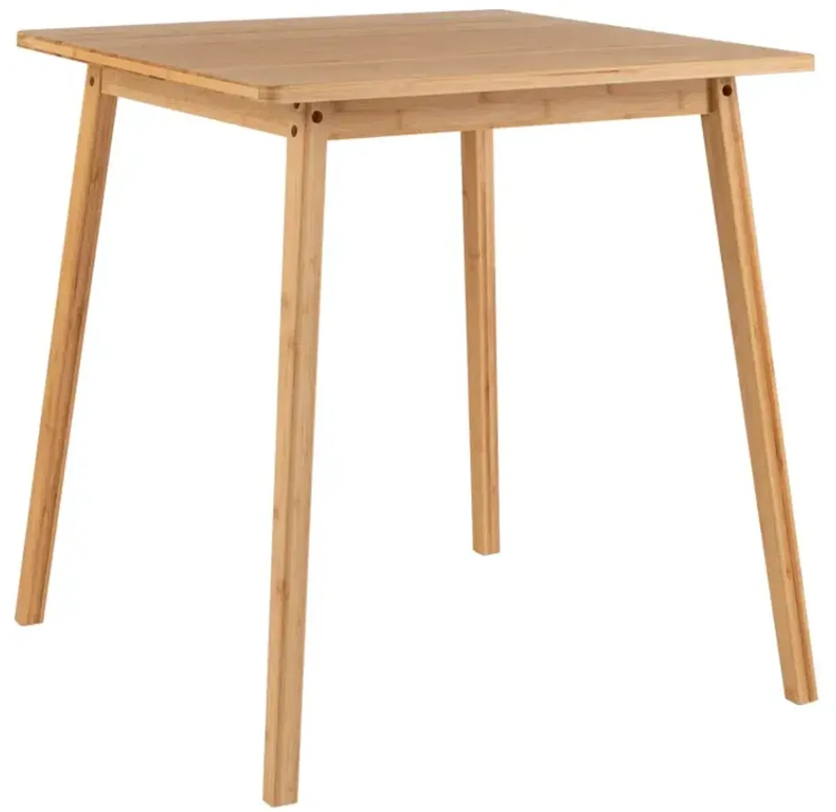 27.5 Inch Square Bamboo Dining Table for 2-4 People