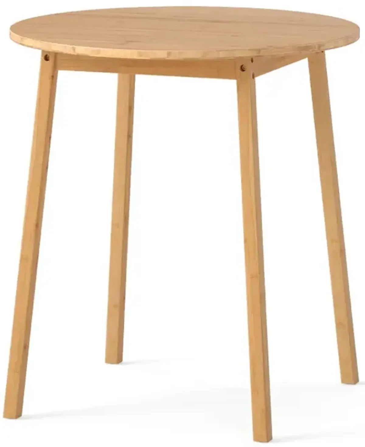 27.5 Inch Round Bamboo Dining Table for 2-4 Person