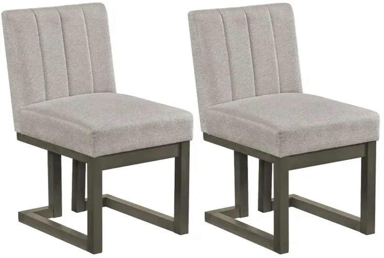 Modern Farmhouse Fabric Dining Chairs Set of 2 with 5.5" Thickened Padded Seat