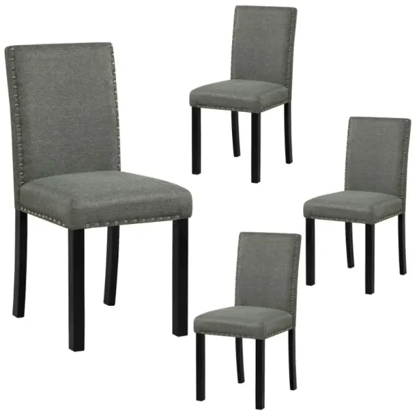 Wooden Dining Chairs Set of 2/4 with Bent Wood Legs