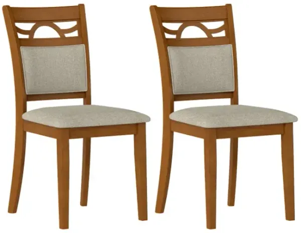 Dining Chairs Set of 2 Dining Room Chairs with Rubber Wood Frame