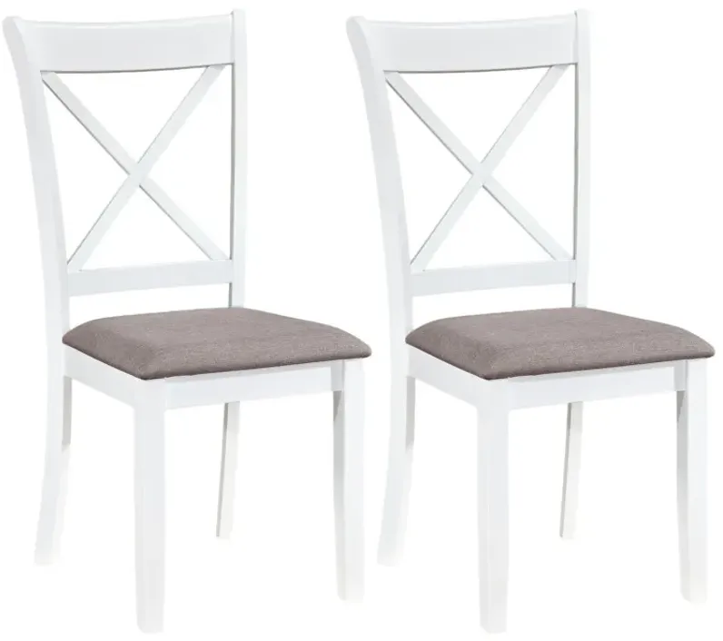 Dining Chairs Set of 2 Rubber Wood Dining Room Chairs with Comfortable Backrest and Padded Seat