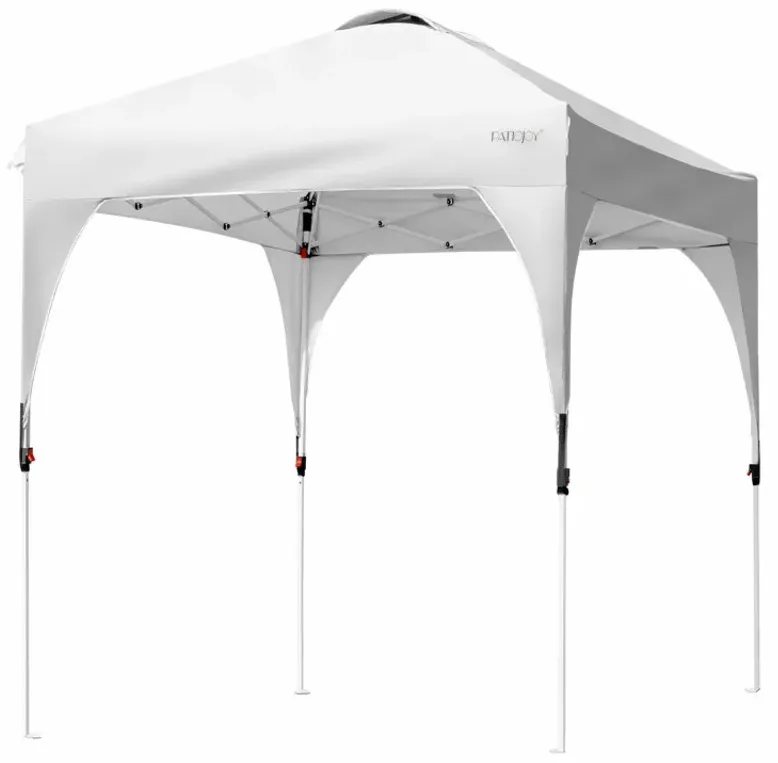 6.6 x 6.6 Feet Outdoor Pop Up Height Adjustable Canopy Tent with Roller Bag