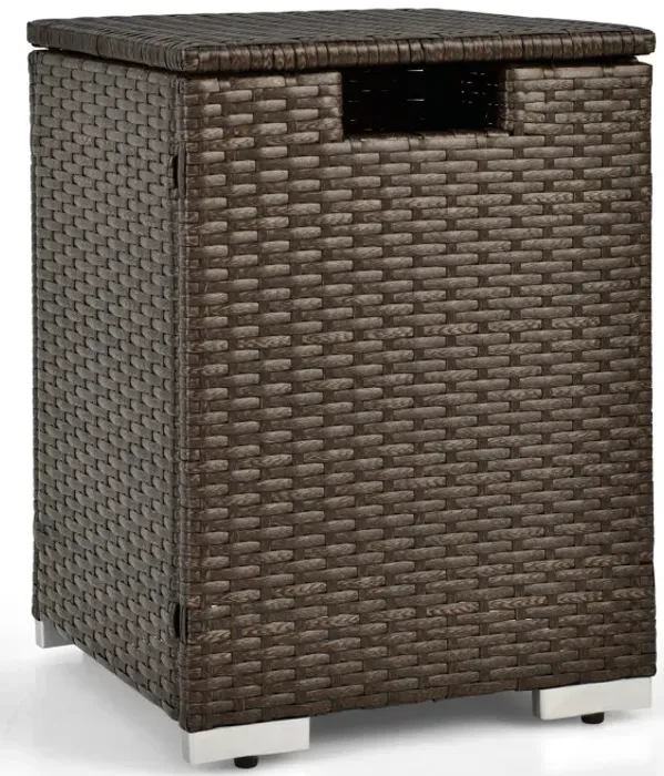 2-in-1 Patio Rattan Gas Propane Tank Cover for 20 lbs Propane Tanks