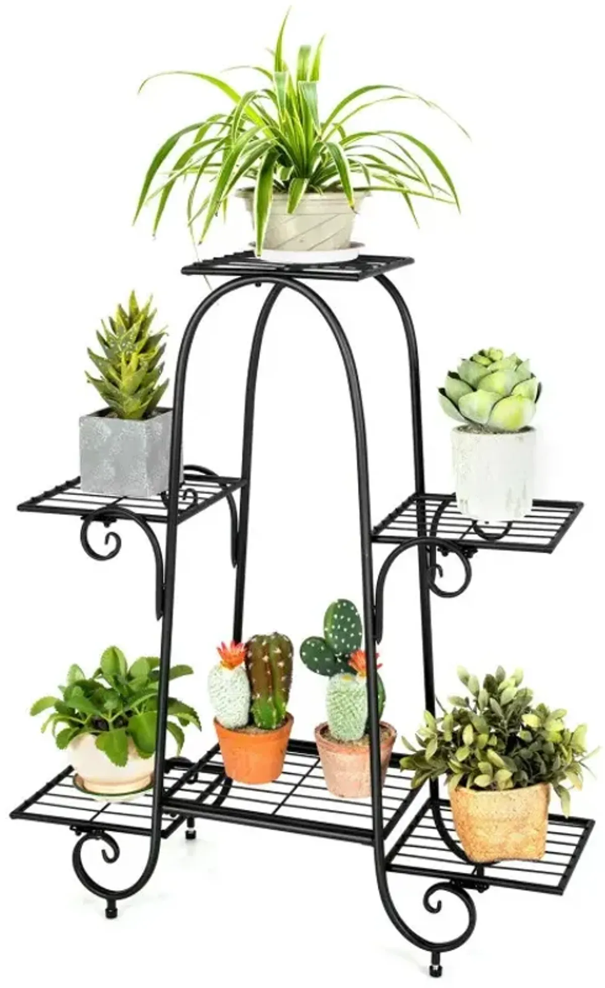 6-Tier Plant Stand with Adjustable Foot Pads
