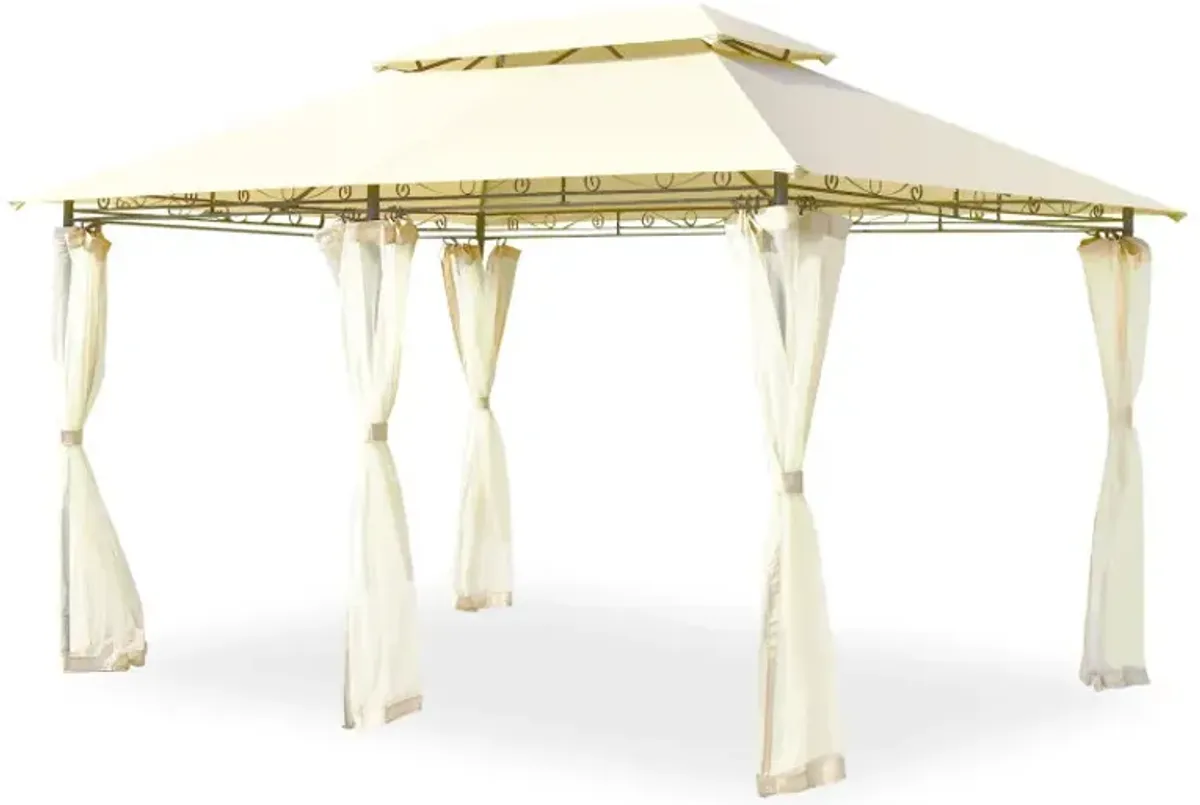 10 Feet x 13 Feet Tent Canopy Shelter with Removable Netting Sidewall