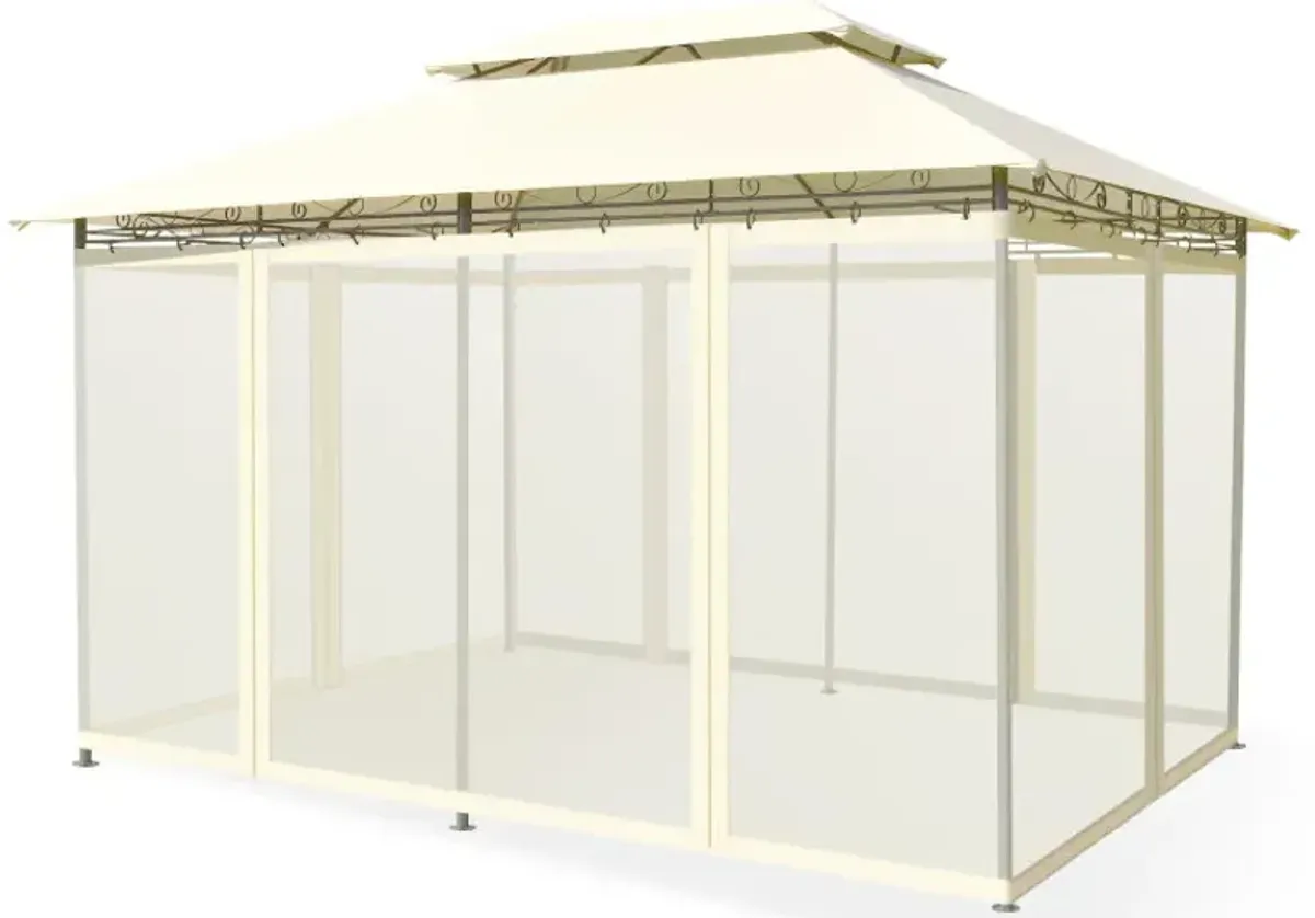 10 Feet x 13 Feet Tent Canopy Shelter with Removable Netting Sidewall