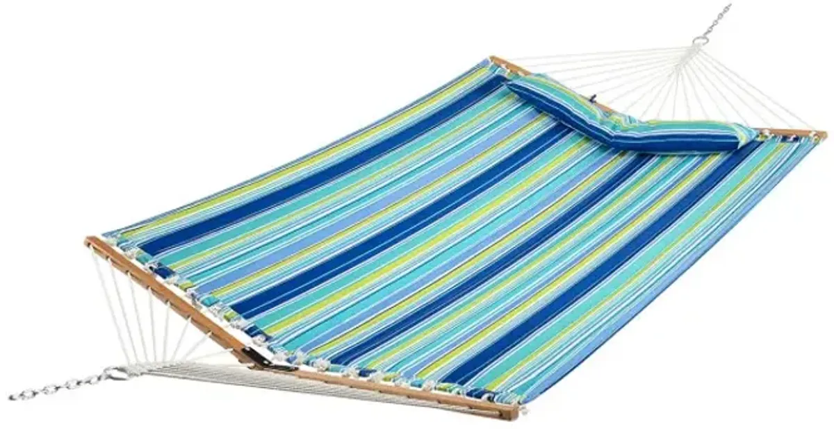 Patio Hammock Foldable Swing Chair Bed with Detachable Pillow