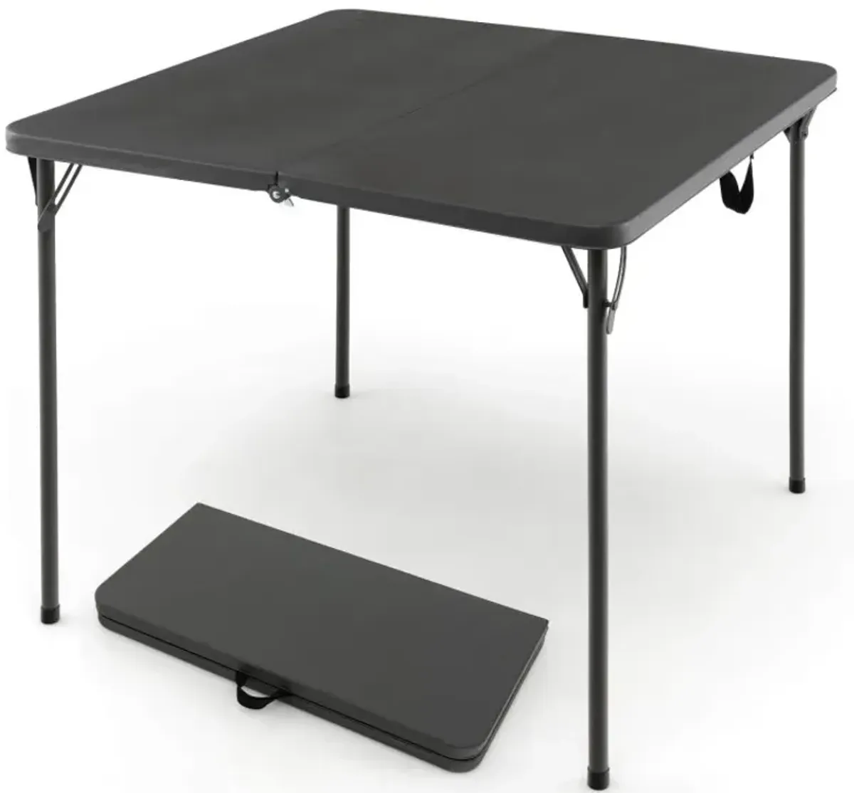 Folding Camping Table with HDPE Tabletop and Rustproof Steel Frame