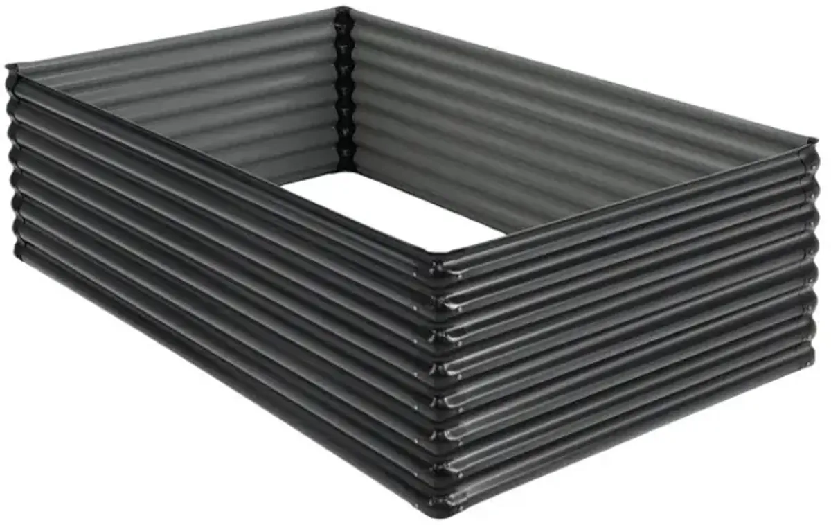 71 Inch Galvanized Metal Raised Garden Bed for Garden Backyard