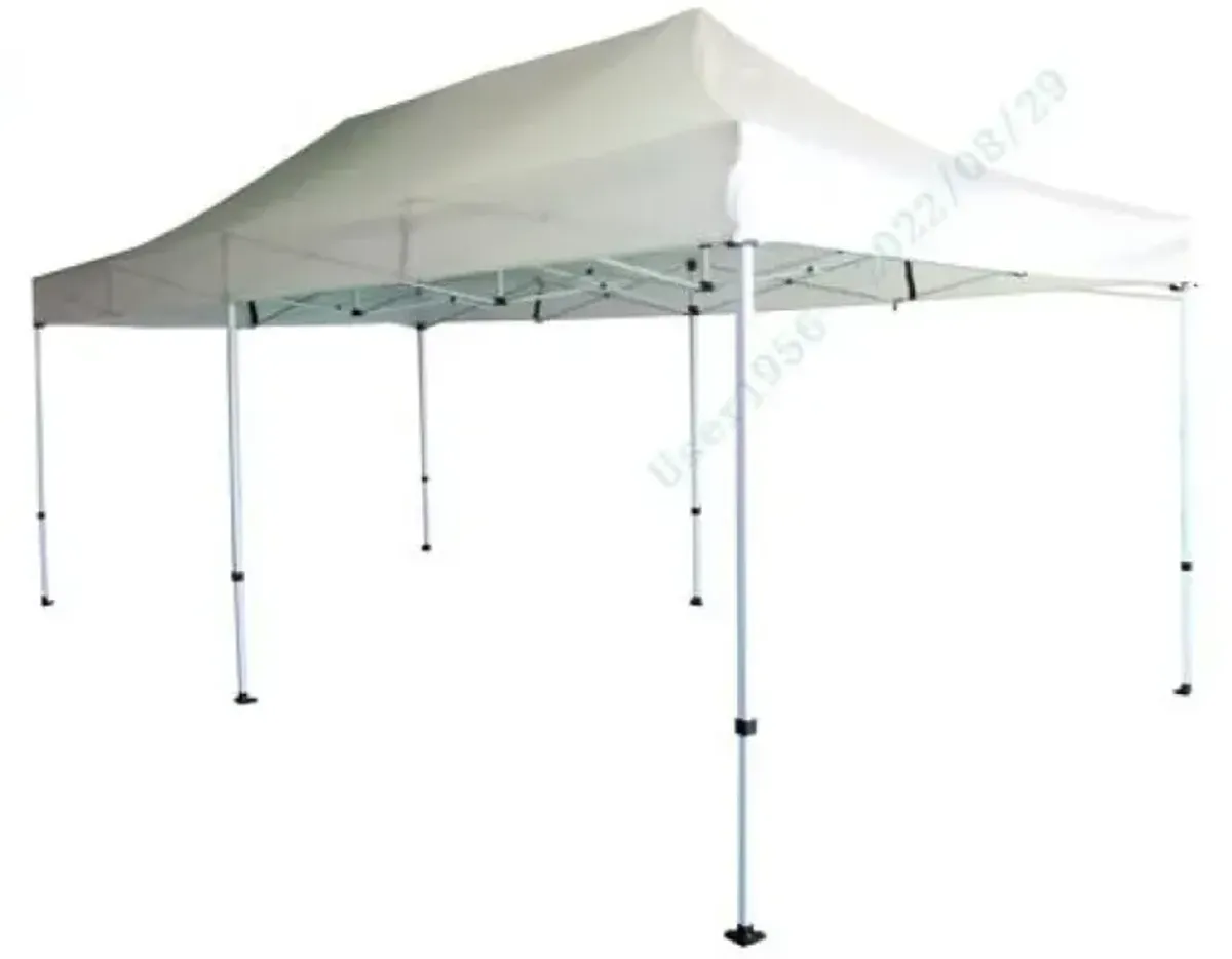 10 x 20 Ft Outdoor Pop-Up Patio Folding Canopy Tent with ONE-BUTTON SETUP