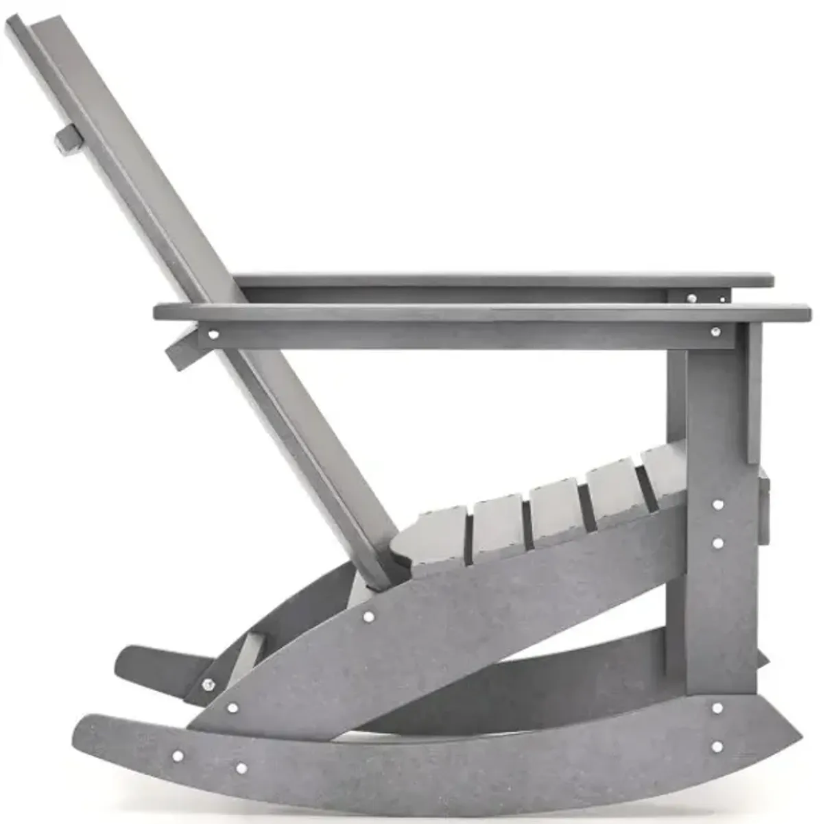 Adirondack Rocking Chair with Curved Back for Balcony