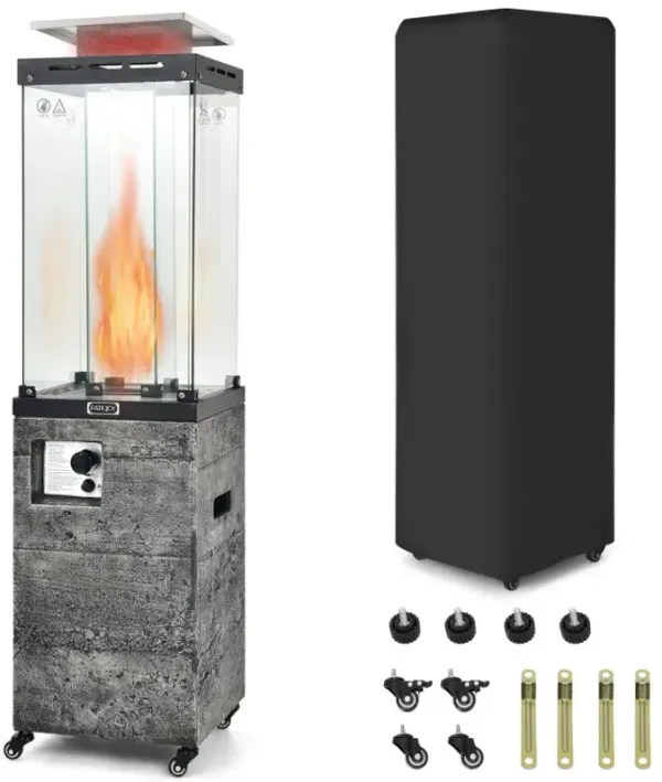 41,000 BTU Propane Patio Heater with Metal Hood