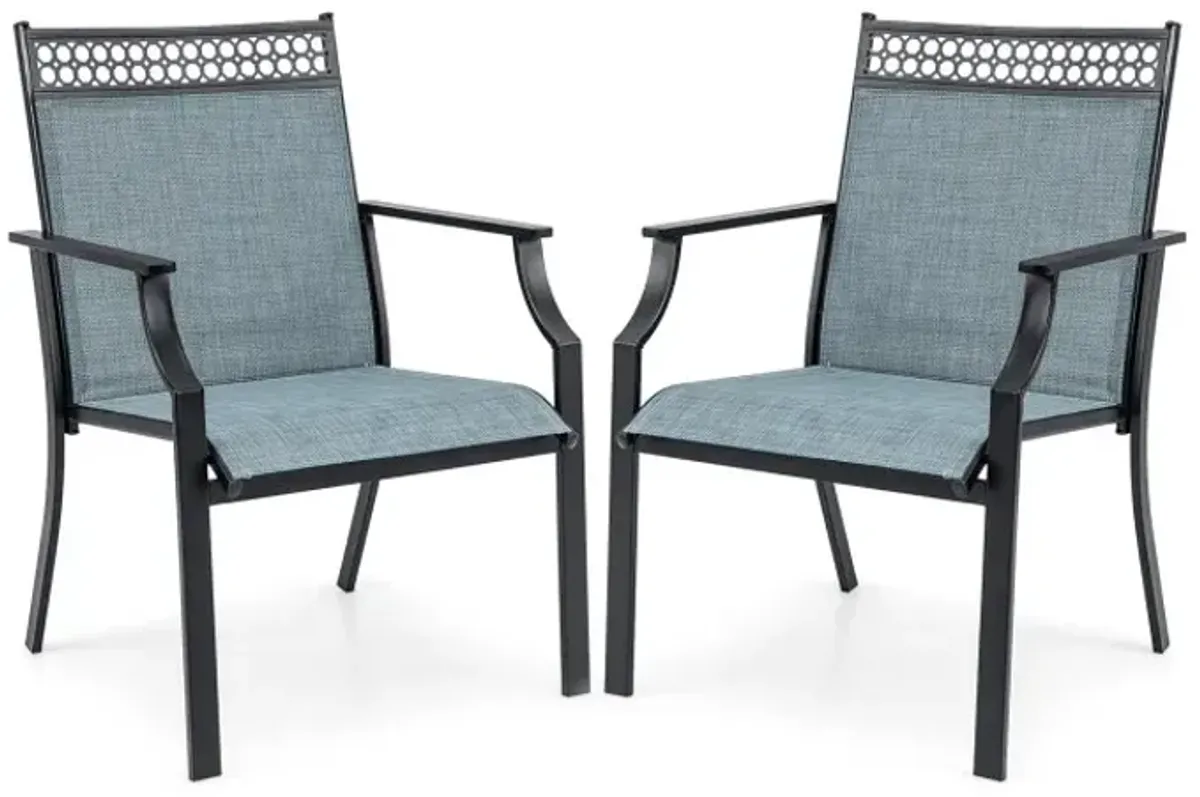 Patio Chairs Set of 2 with All Weather Breathable Fabric