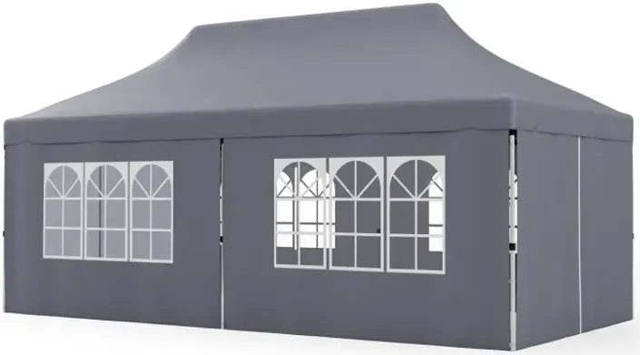 10 x 20 Feet Pop up Canopy with 6 Sidewalls Windows and Carrying Bag