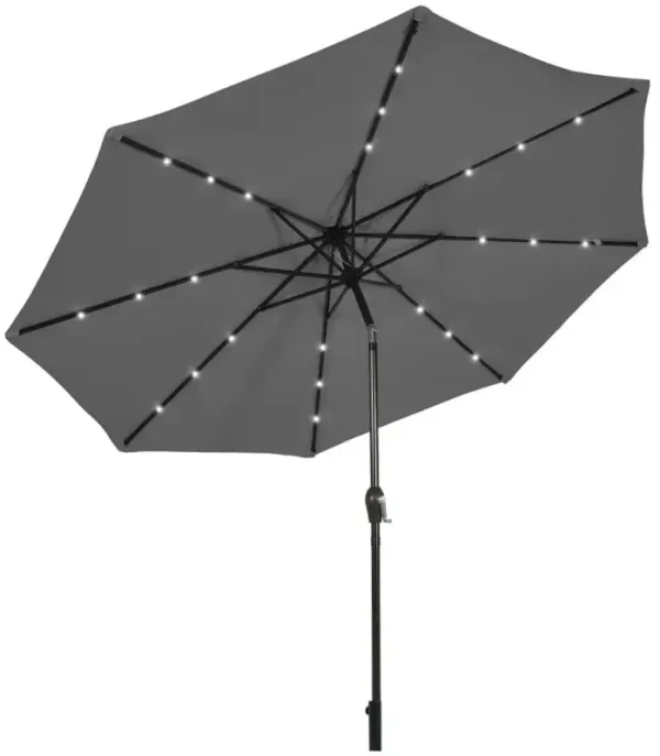 10 Feet Outdoor Patio Umbrella with Bright Solar LED Lights