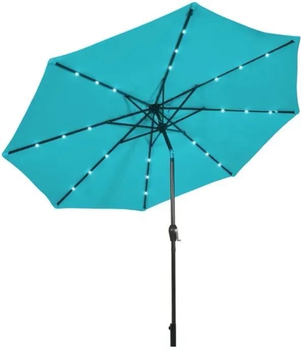 10 Feet Outdoor Patio Umbrella with Bright Solar LED Lights