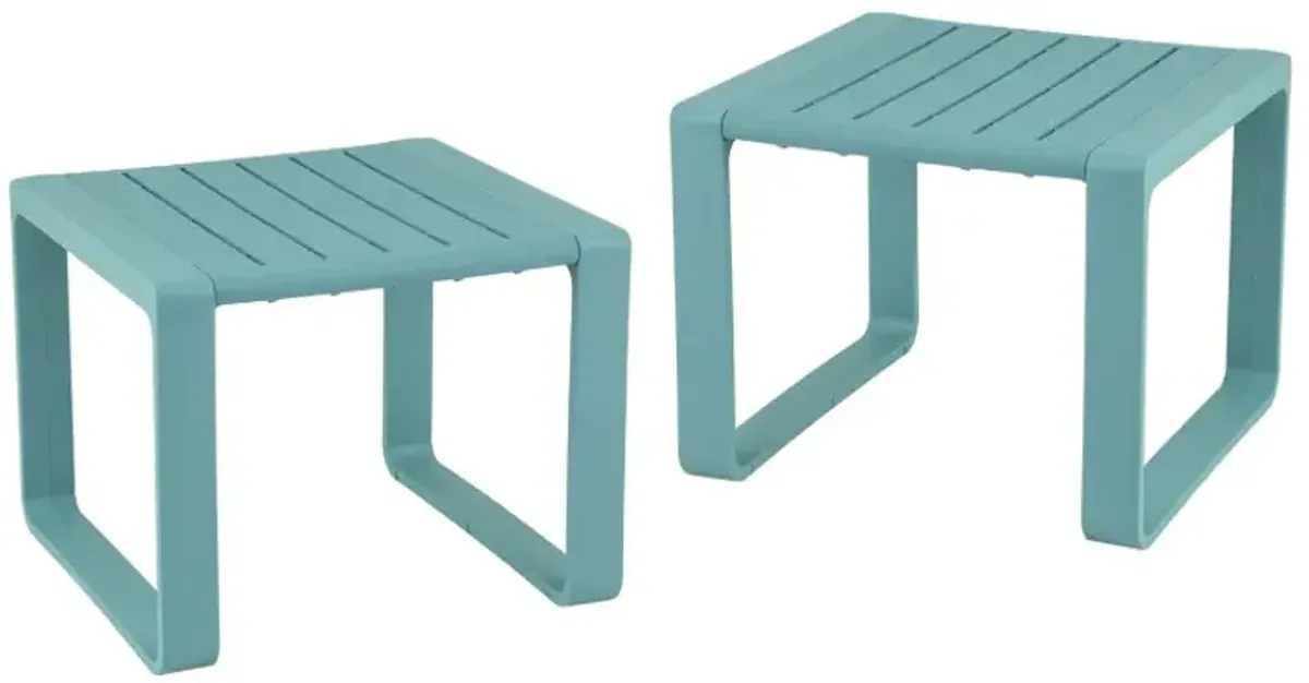 Weather Resistant Adirondack Outdoor Side Table Set of 2