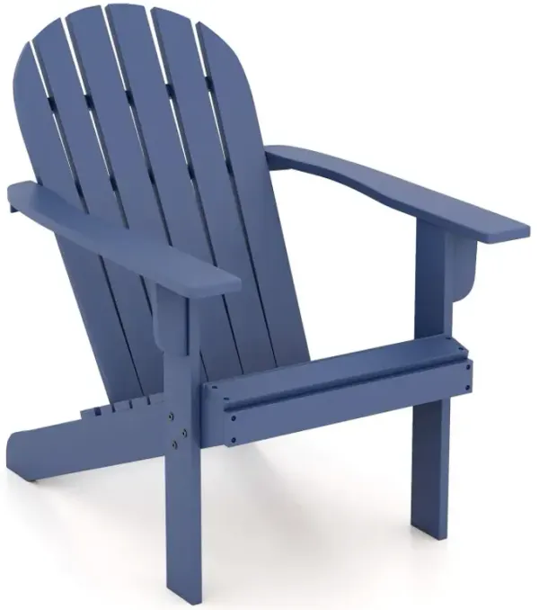 Acacia Wood Lounge Patio Adirondack Chair with Inclined Seat