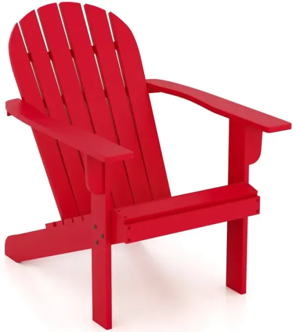 Acacia Wood Lounge Patio Adirondack Chair with Inclined Seat