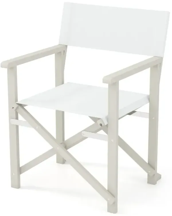 Folding Director Chair with Acacia Wood Frame and Machine Washable Oxford Fabric