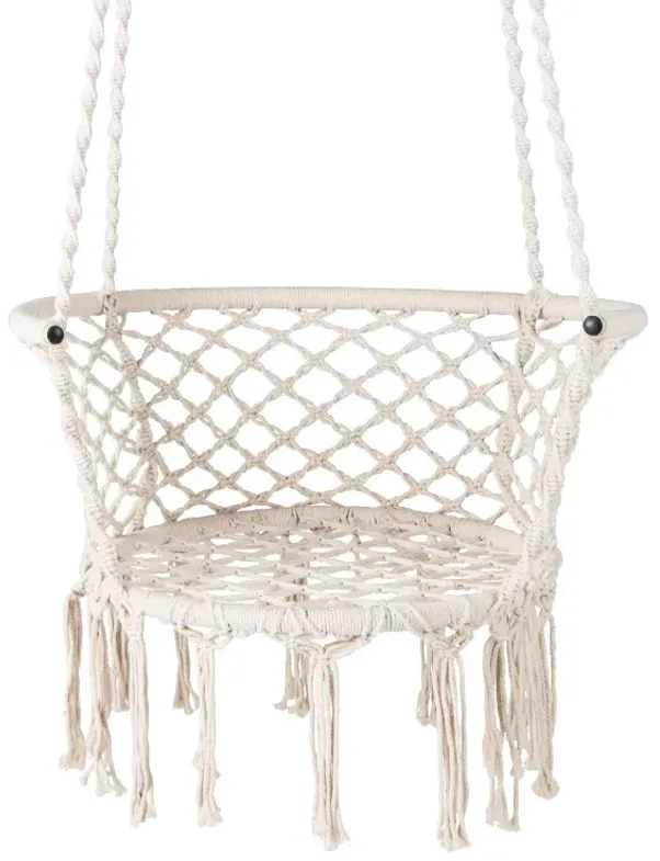 Hammock Chair Macrame Swing Hanging Cotton Rope Chair