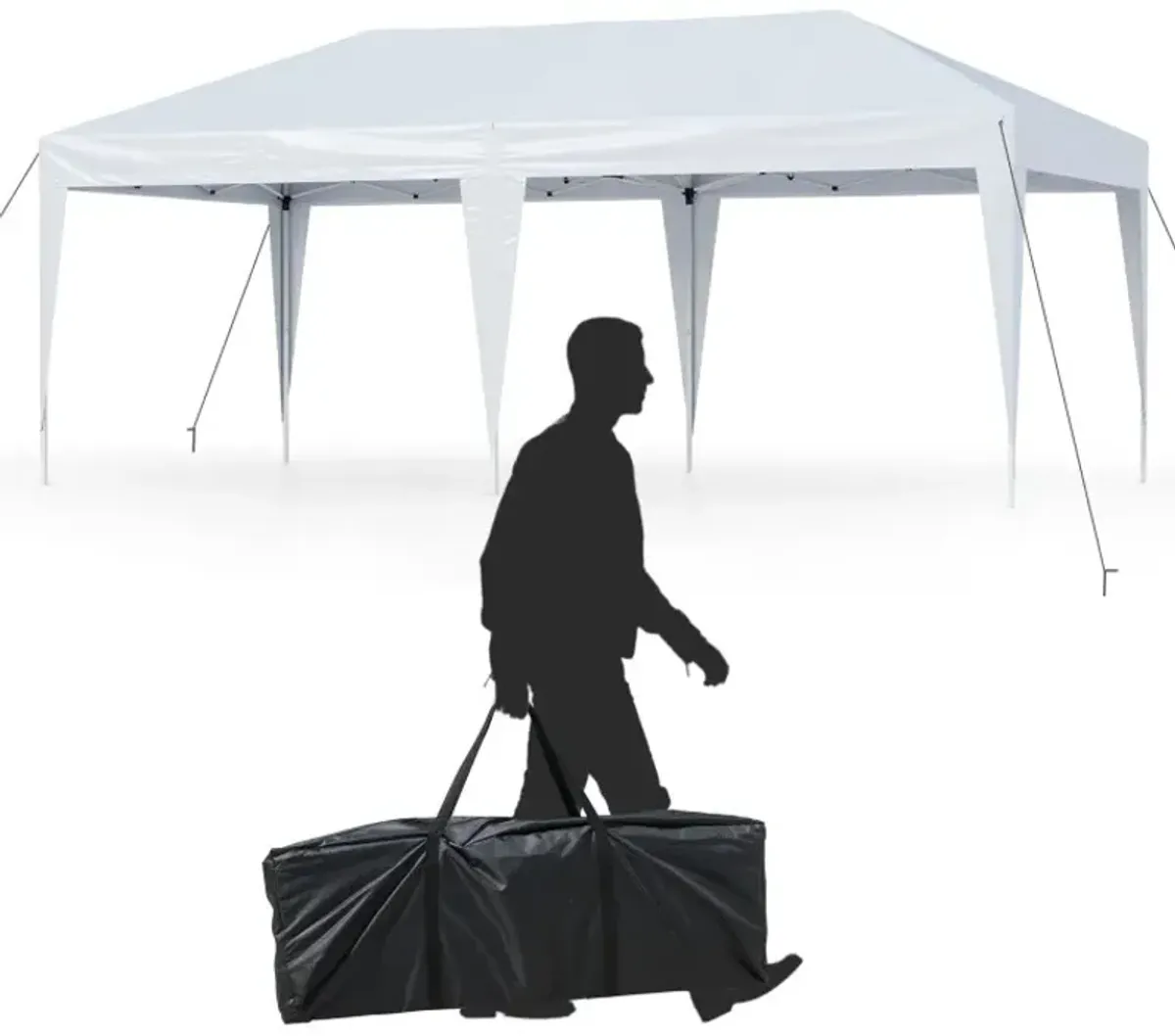 10 x 20 FT Pop up Canopy Tent with Carry Bag for Party BBQ