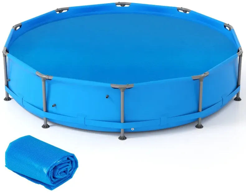 8/12 Feet Round Solar Pool Cover 12 Mil for In-Ground Above-Ground Swimming Pools