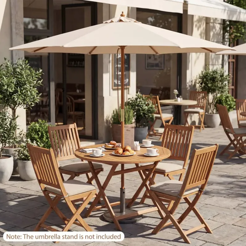 brown patio umbrella stand All Weather Outdoor Table With Two Weight Bags 22 Inch Wicker Side Table With Umbrella Hole Sturdy Rattan Base For Deck Yard Poolside loungers or any backyard seating area on the porch Umbrella Bases - Brown Jordan