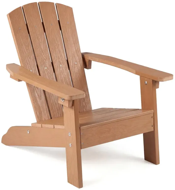All-Weather HDPE Kid's Adirondack Chair with with High Backrest and Armrests