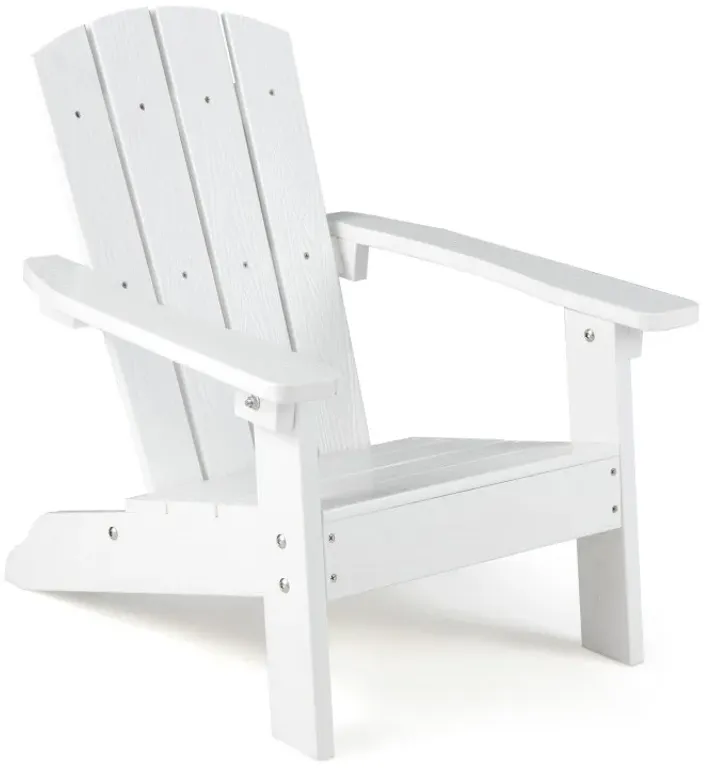 All-Weather HDPE Kid's Adirondack Chair with with High Backrest and Armrests
