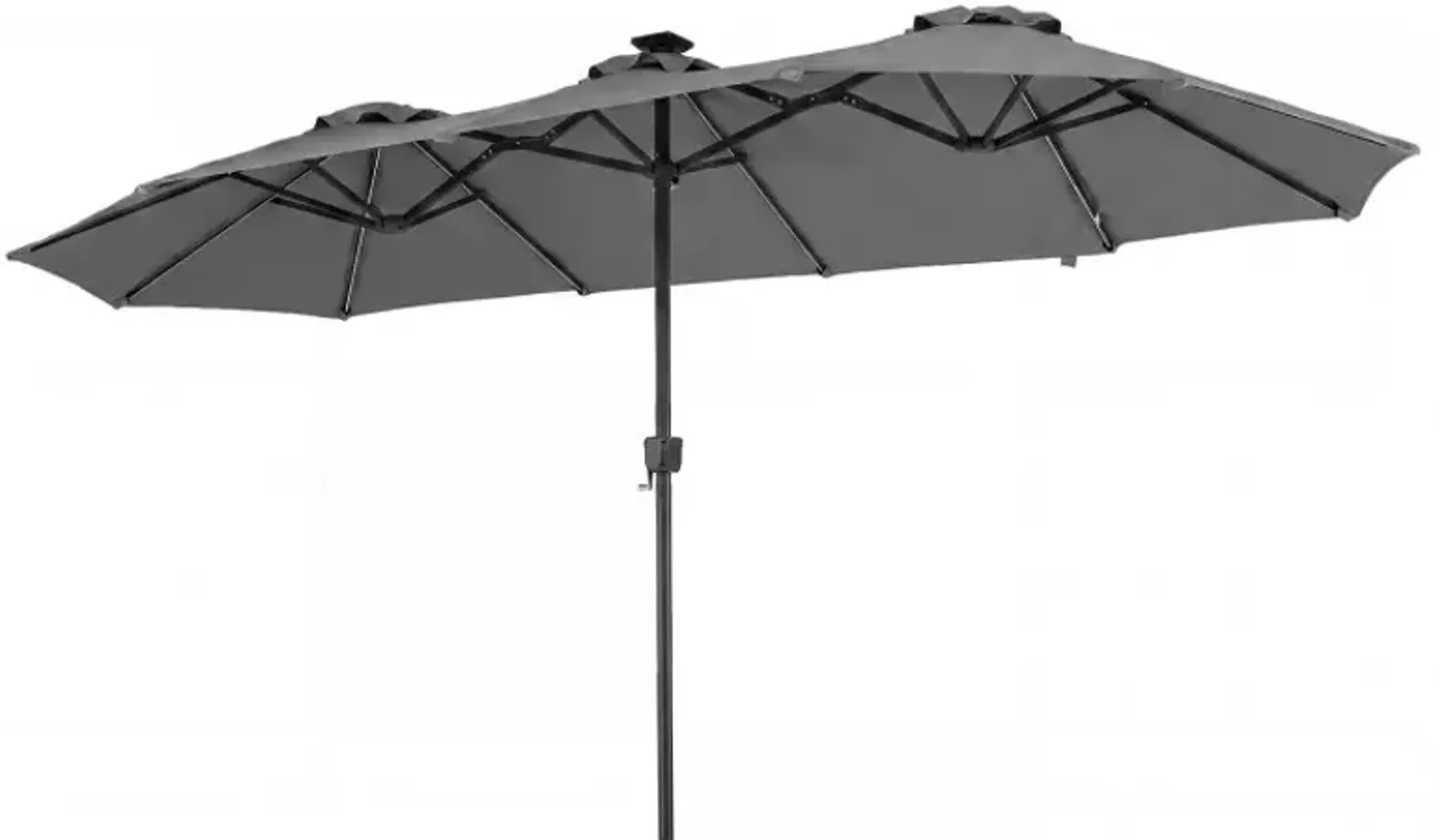 13 Ft Double Sided Patio Umbrella With Color Changing Flowing Solar Led  Lights Costway | Furniture.com