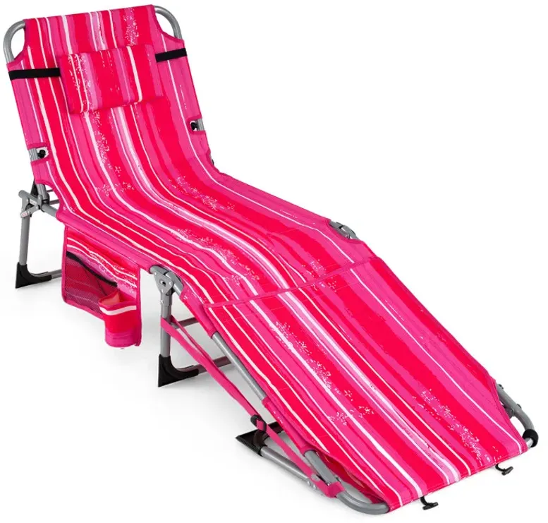 Tanning Chair with Face Arm Holes Portable Sunbathing Chair