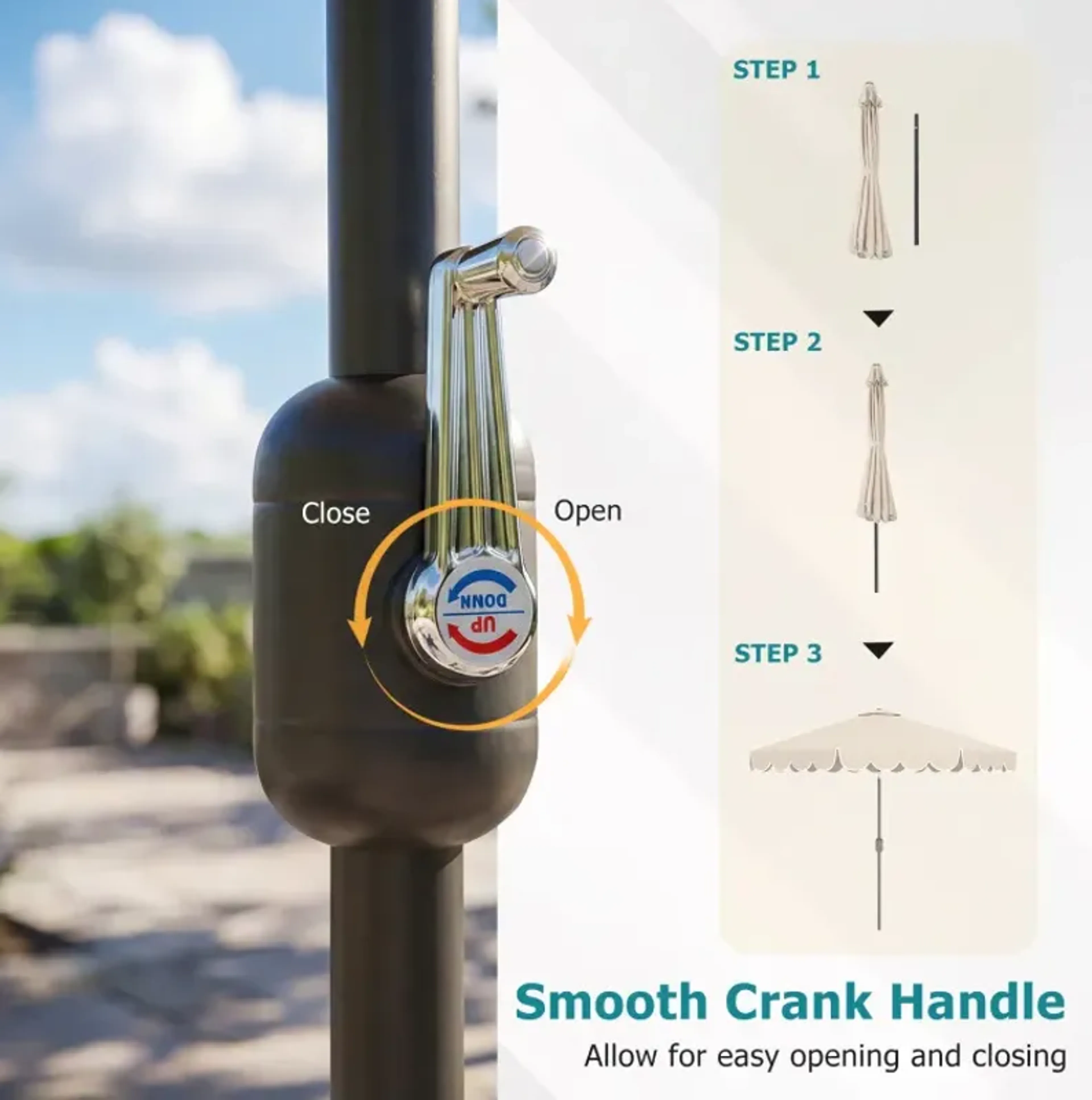 crank handle 3 4 inch patio umbrella Amazon.com : Umbrella Crank Handle for Patio Use, Replacement Assembly for  Outdoor Umbrellas, Black : Patio, Lawn & Garden