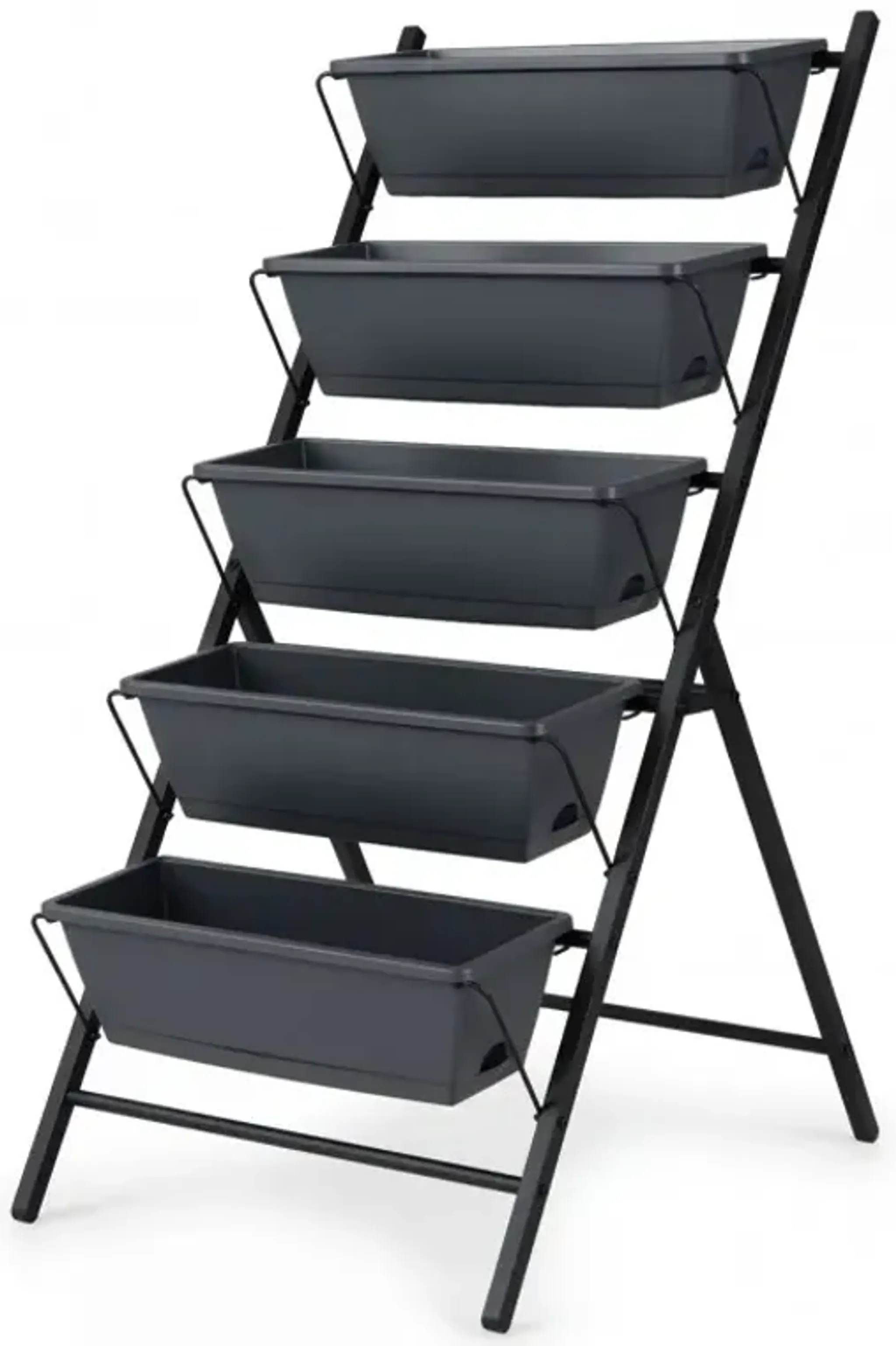 5-Tier Vertical Raised Garden Bed with Drainage System and