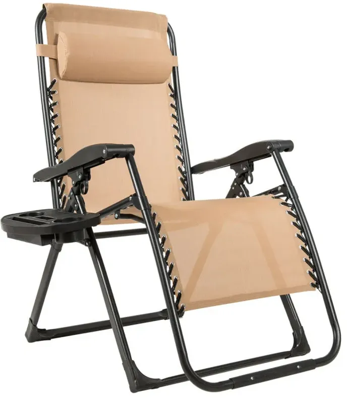 Oversize Lounge Chair with Cup Holder of Heavy Duty for outdoor