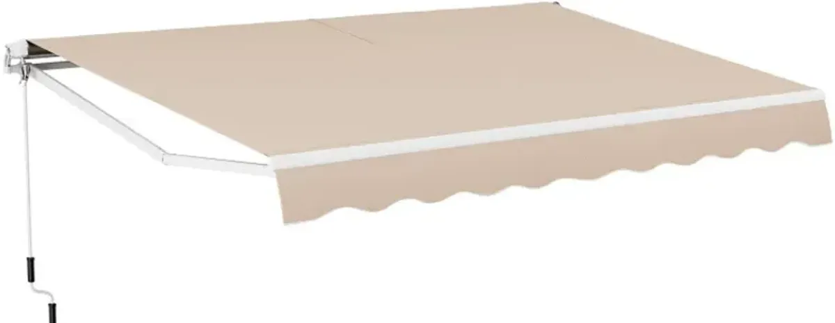 13 × 8 Feet Retractable Patio Awning Aluminum Deck Sunshade