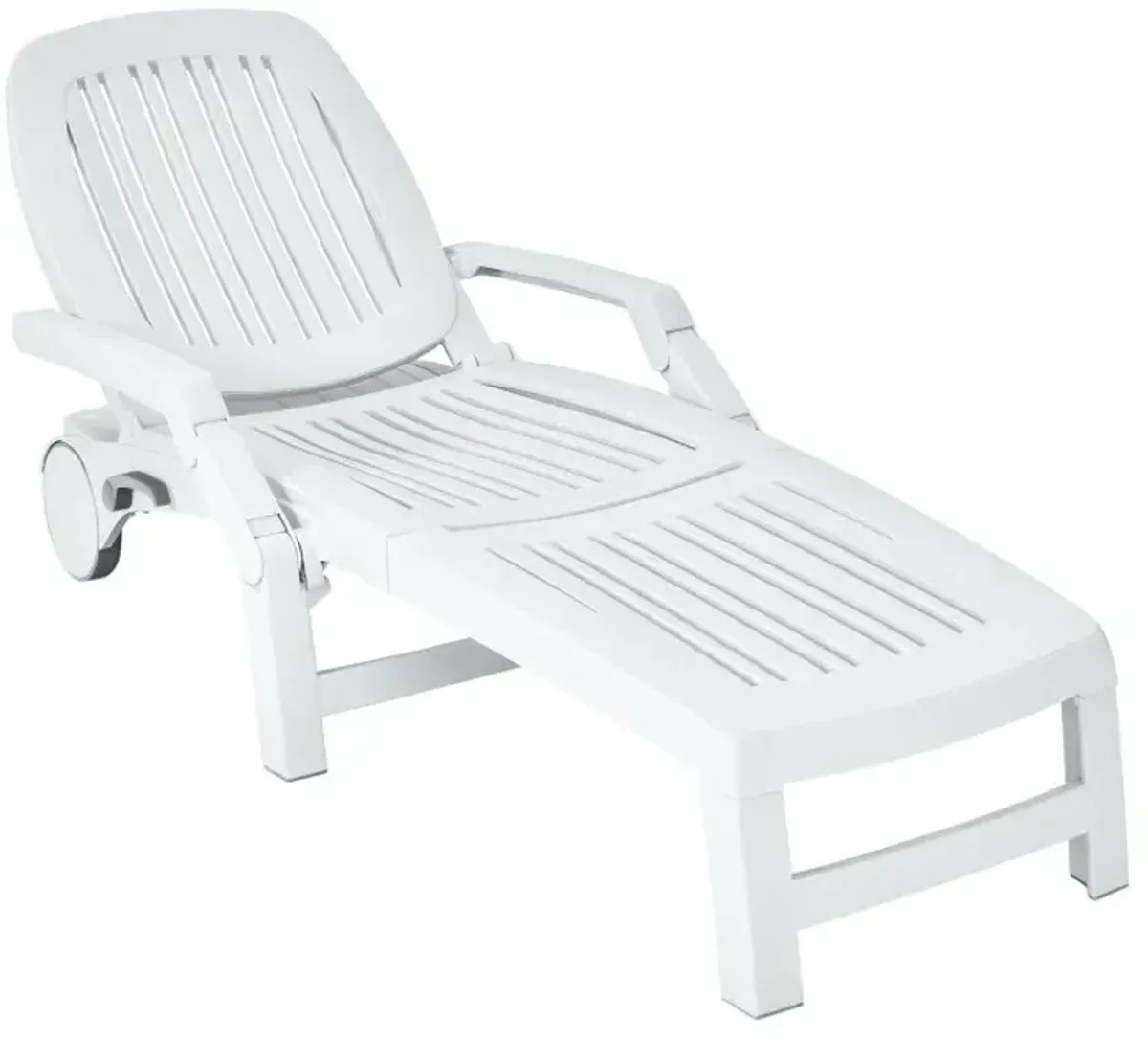 Adjustable Patio Sun Lounger with Weather Resistant Wheels