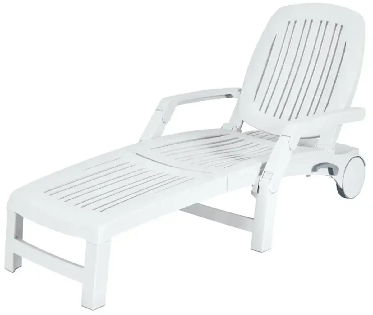 Adjustable Patio Sun Lounger with Weather Resistant Wheels