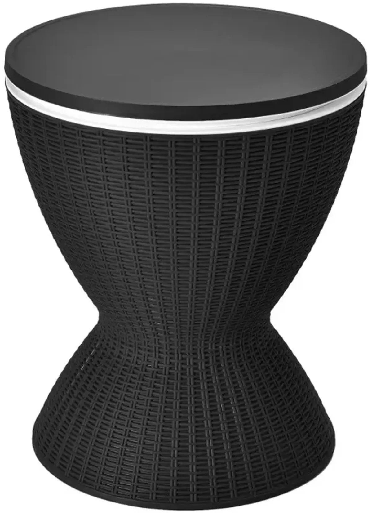 3 Pieces Outdoor Rattan Bar Table with Extendable Tabletop 