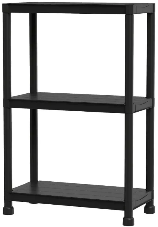 3/4/5-Tier Heavy-Duty Plastic Storage Shelves Freestanding Garage Shelving Unit