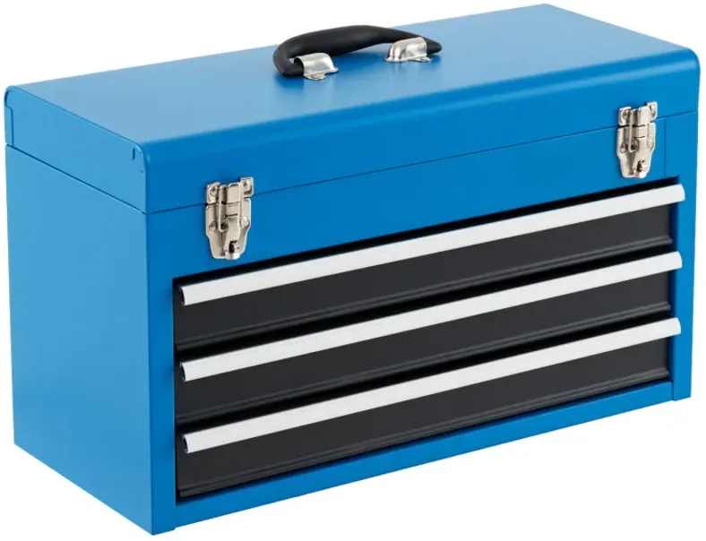 Portable Garage Mechanic Tool Cabinet Box with 3 Drawers