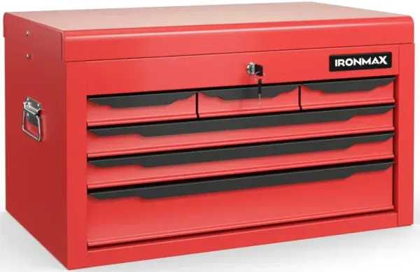24 Inch Tool Chest Case with 6 Drawers and Top Storage for Garage Repair Shop & Warehouse