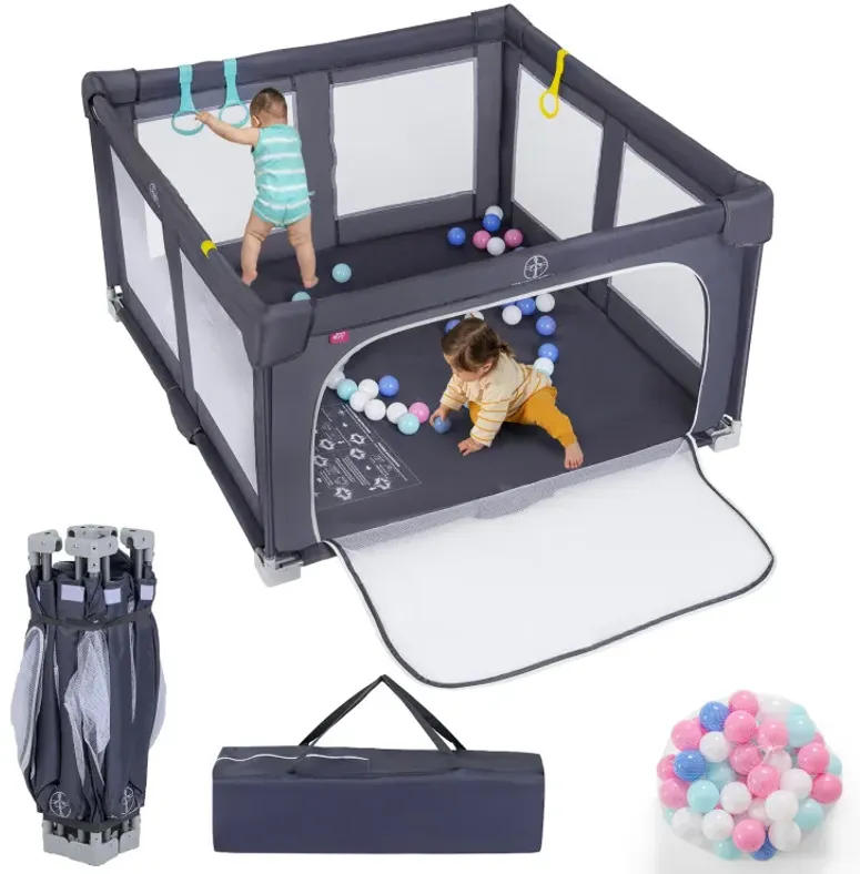 Large Baby Playpen BPA-Free Foldable Toddlers Safety Fence Play Yard