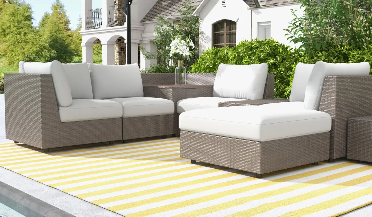 Hildabrand 7 Piece Outdoor Sectional