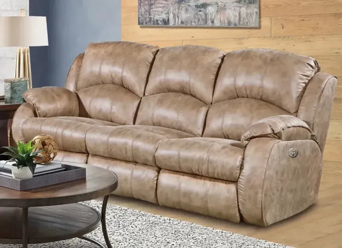 Power Reclining Sofa With Power Headrest