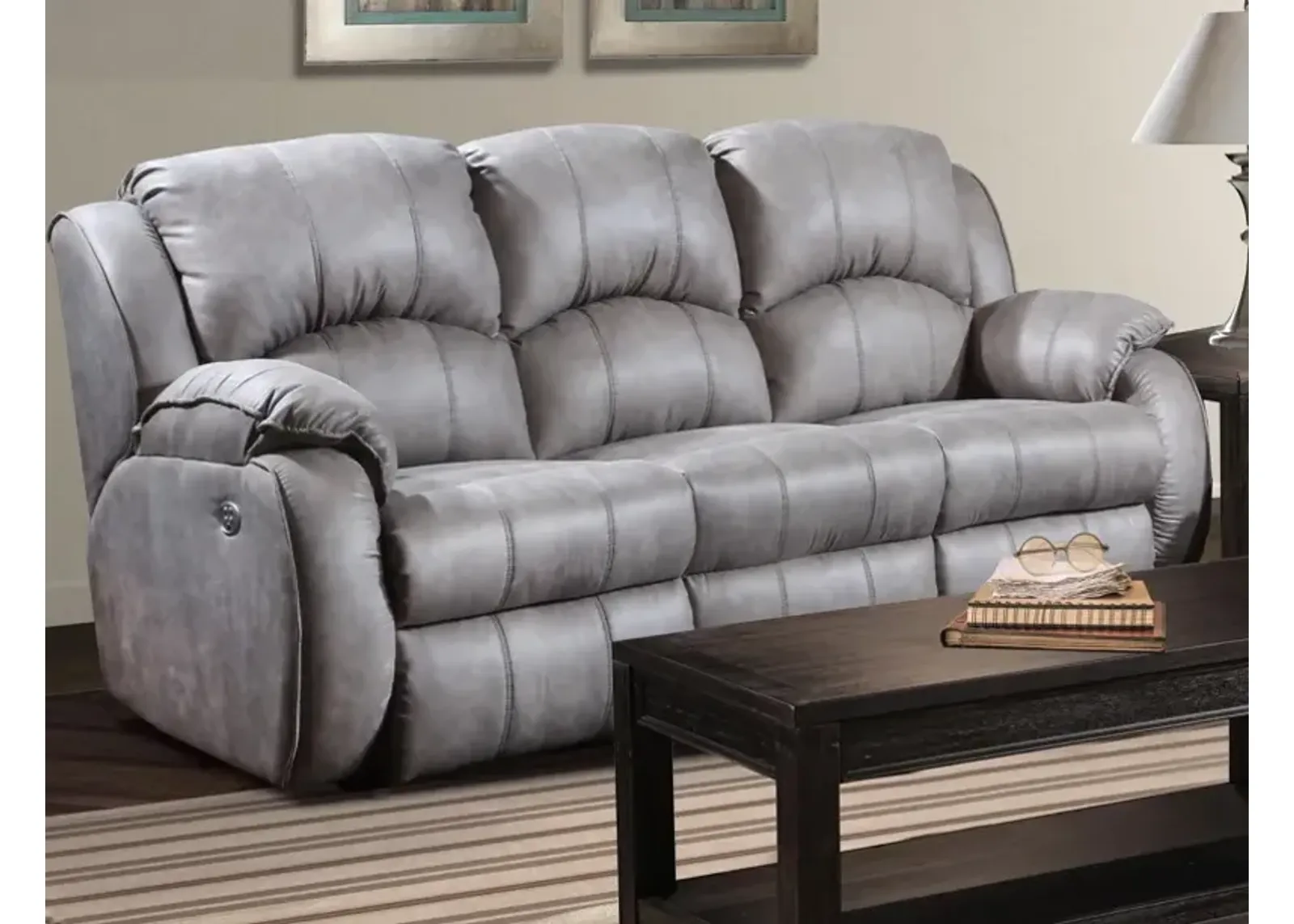 Power Reclining Sofa With Power Headrest