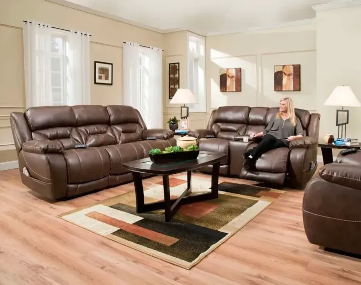 Power Reclining Sofa With Power Headrest & Lumbar