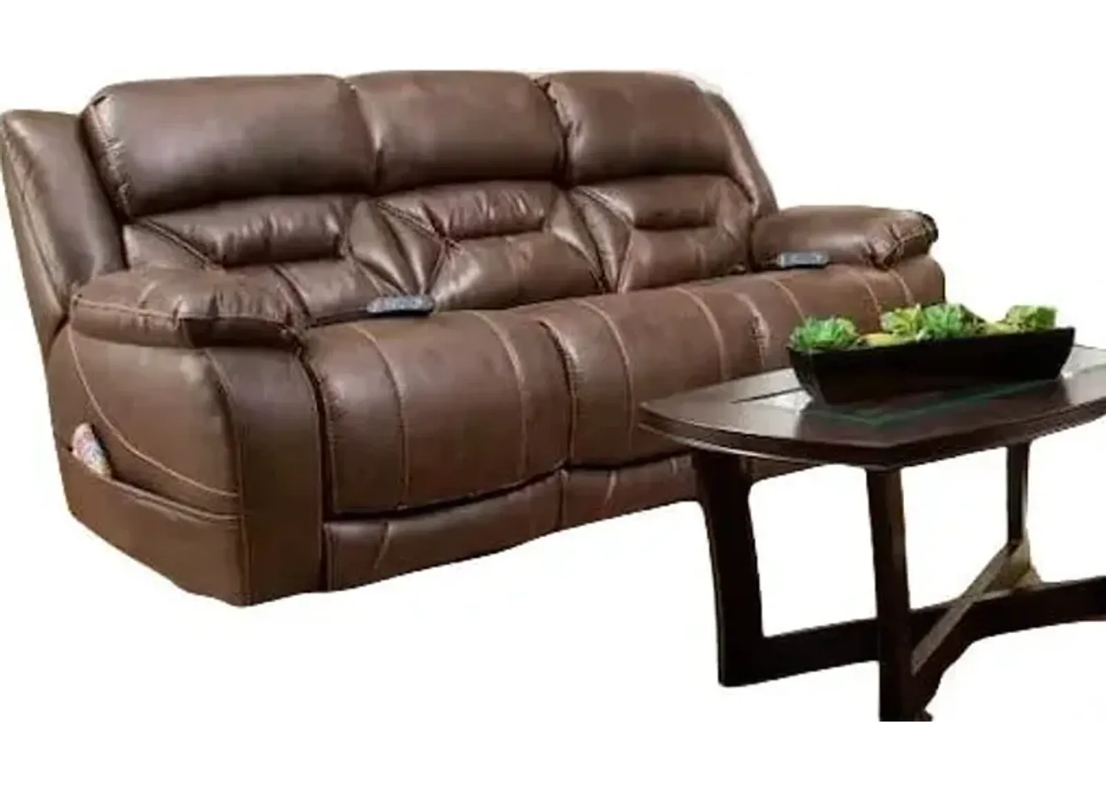 Power Reclining Sofa With Power Headrest & Lumbar